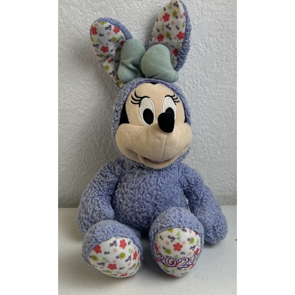 2020 Disney Collection Purple Easter Bunny MINNIE MOUSE Stuffed Toy Plush 15"‎